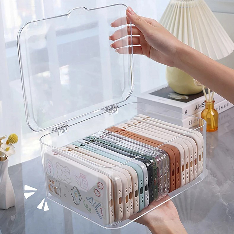 Face Mask Storage Box - Boîte de tri transparente pour masque