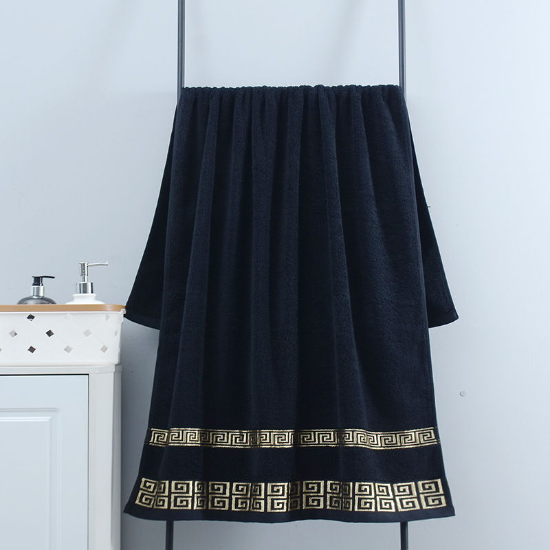 Cloth Face Mask Washable - Serviette de bain surdimensionnée 140x70cm noir