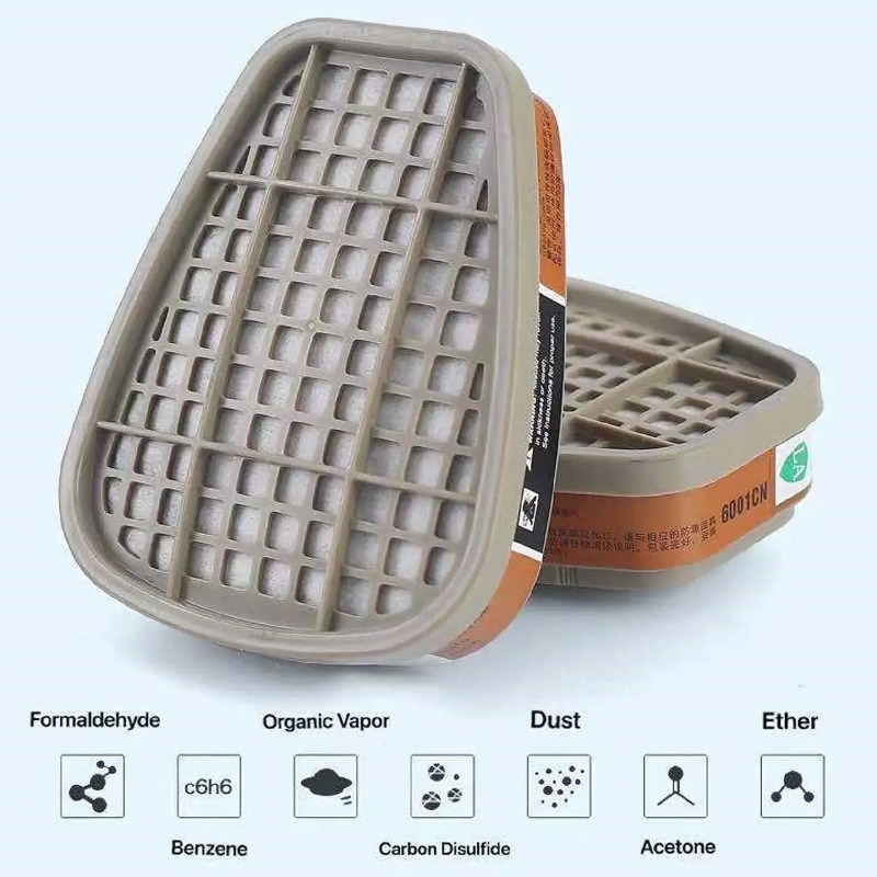 Dust Mask Construction - Cartouches de charbon actif 6001, filtre