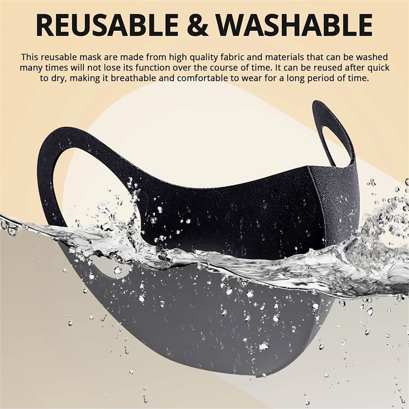 Cloth Face Mask Washable - 5/10 PIÈCES Mode Solide Earloop Masque