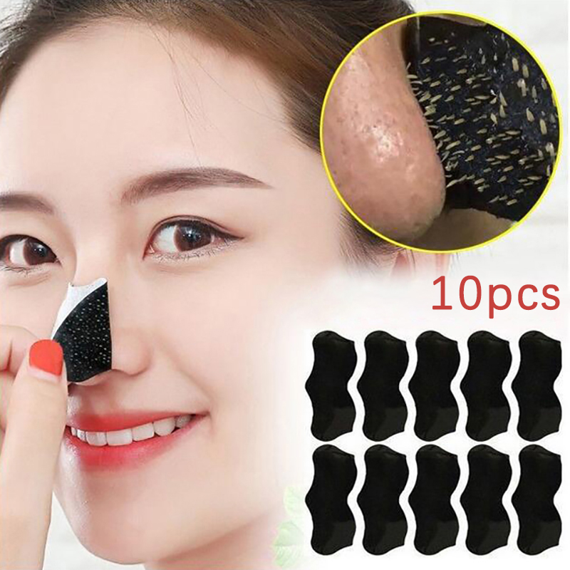 Black Face Mask Pack - Lot de 10 Masques Unisexe Anti-Points