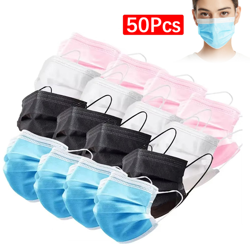Disposable Mask Blue - 50 pièces Masque à 3 couches