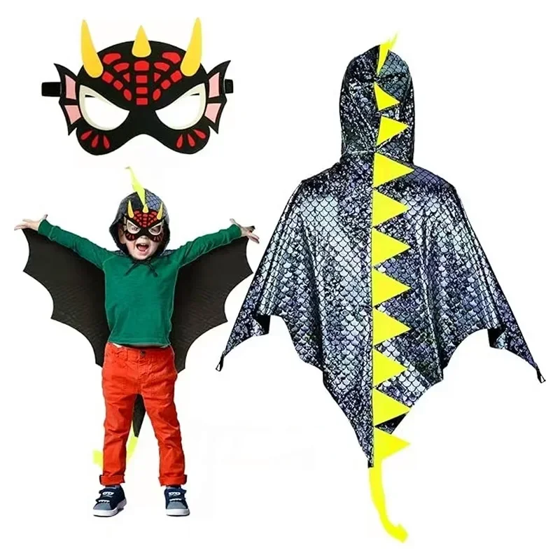 Cape de dinosaure vert pour en - Kids Face Mask avis et prix