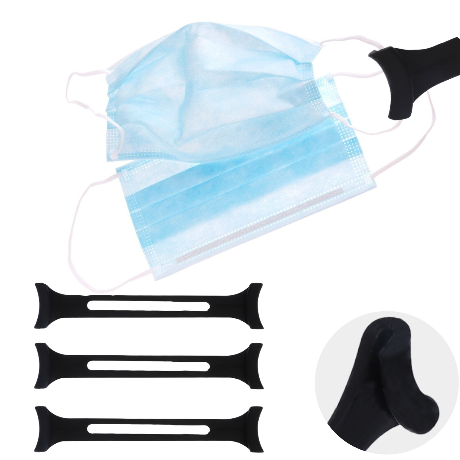 Lot de 3 attaches de masque en - Mask Ear Saver Strap avis et prix