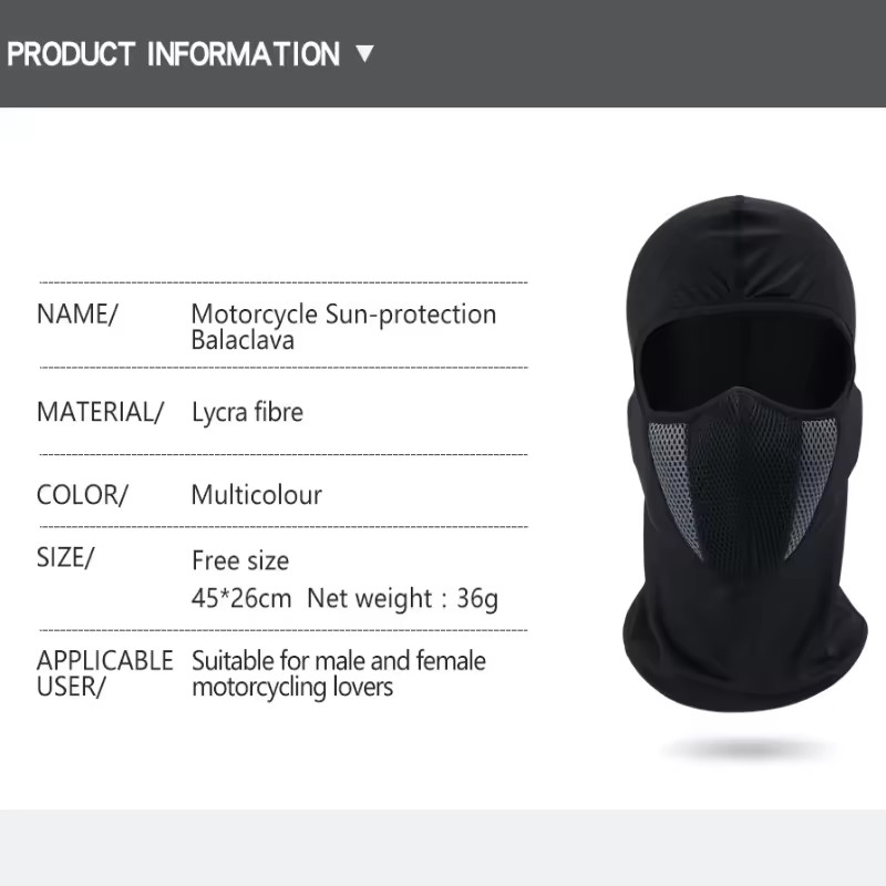Masque complet cyclisme coupe- - Sports Mask Breathable avis et prix