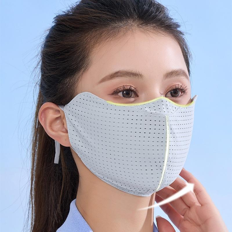 Masque en soie glacée anti-UV, - Sports Mask Breathable avis et prix