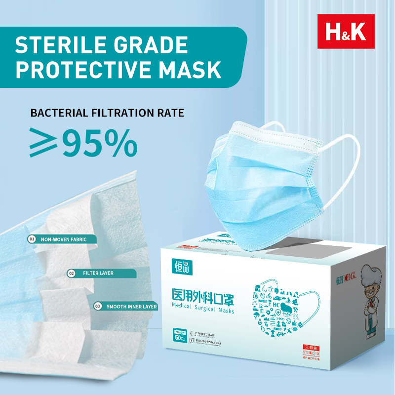 Masques faciaux bleus jetables - Disposable Mask Blue avis et prix
