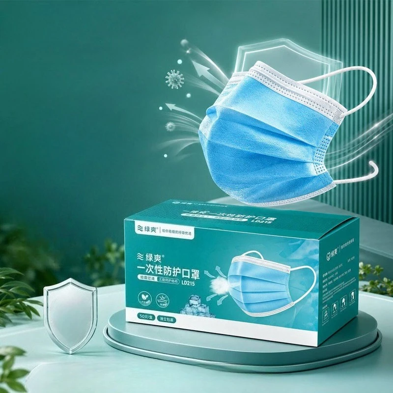 Masques faciaux jetables bleus - Disposable Mask Blue avis et prix