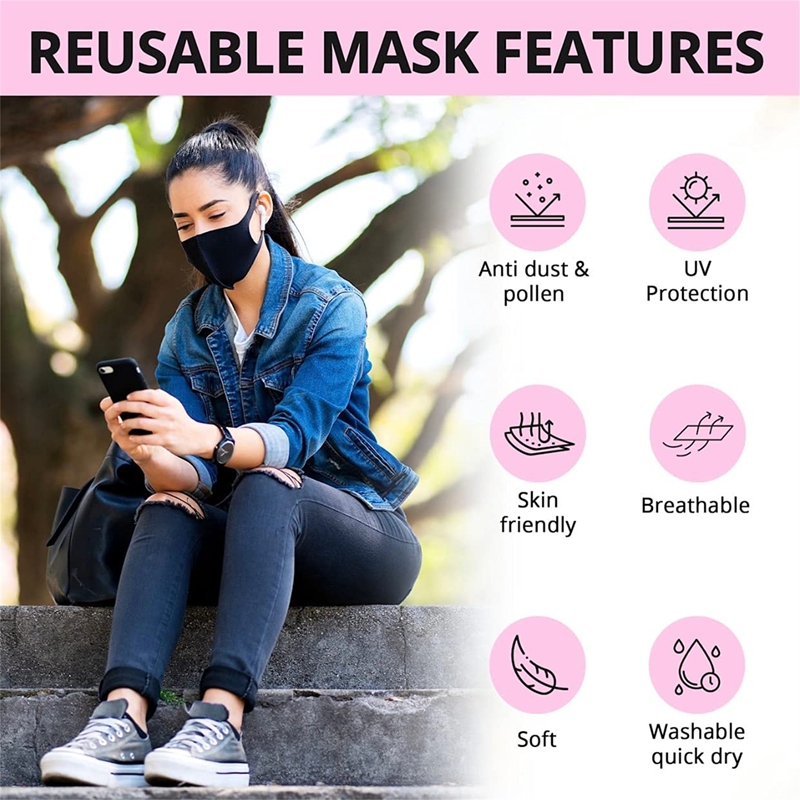 5/10 PIÈCES Mode Solide Earloo - Cloth Face Mask Washable avis et prix