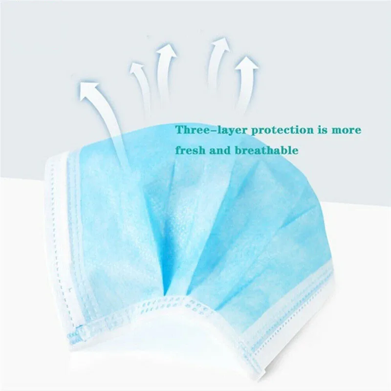 Masque facial jetable à 3 couc - Disposable Mask Blue avis et prix