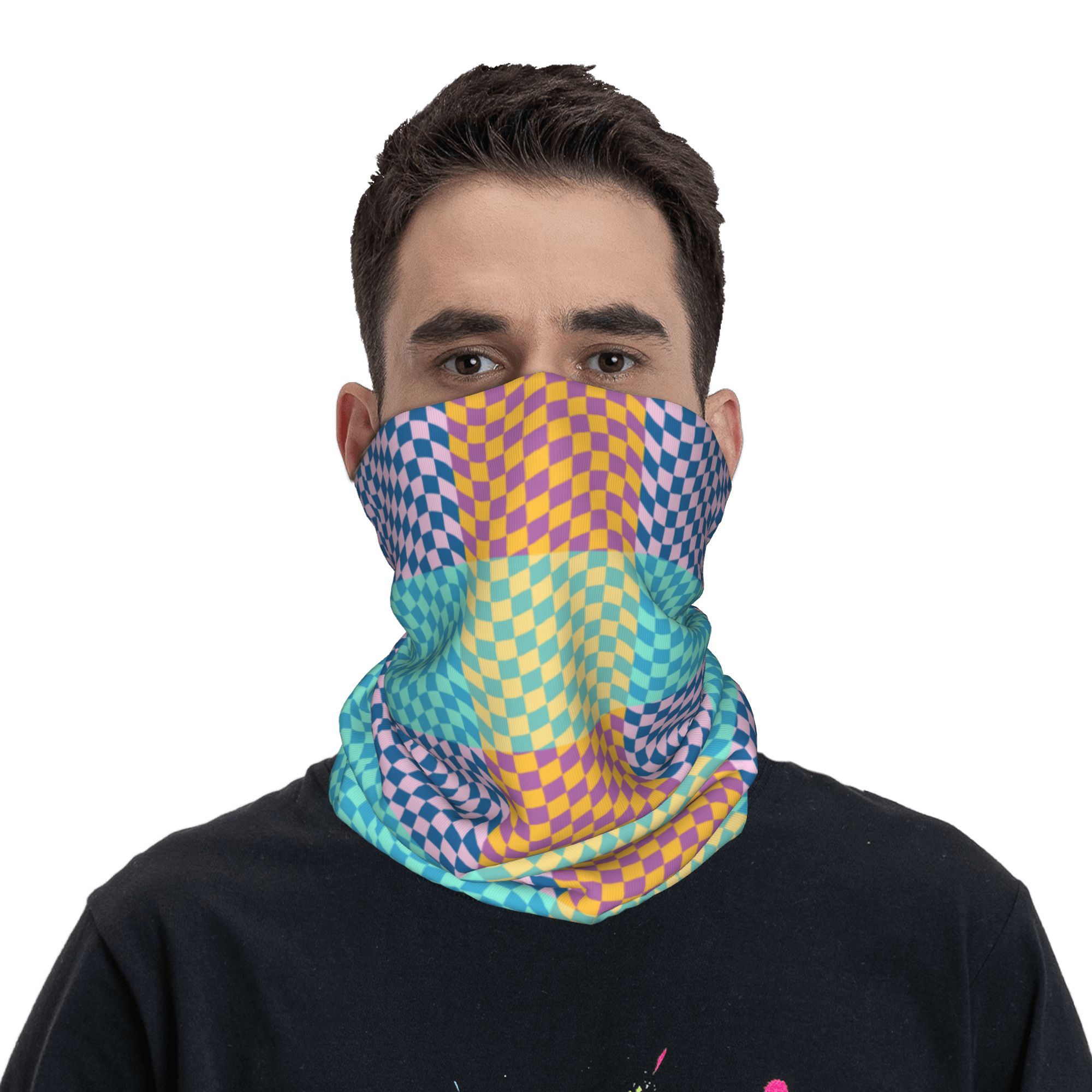 Cache-cou Bandana à carreaux c - Neck Gaiter Face Cover avis et prix