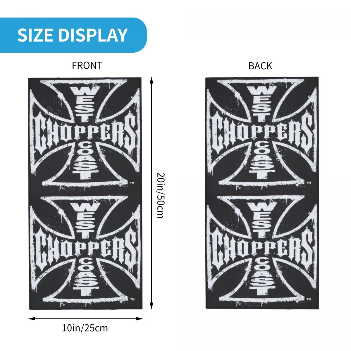 West Coast Iron Cross Choppers - Neck Gaiter Face Cover avis et prix